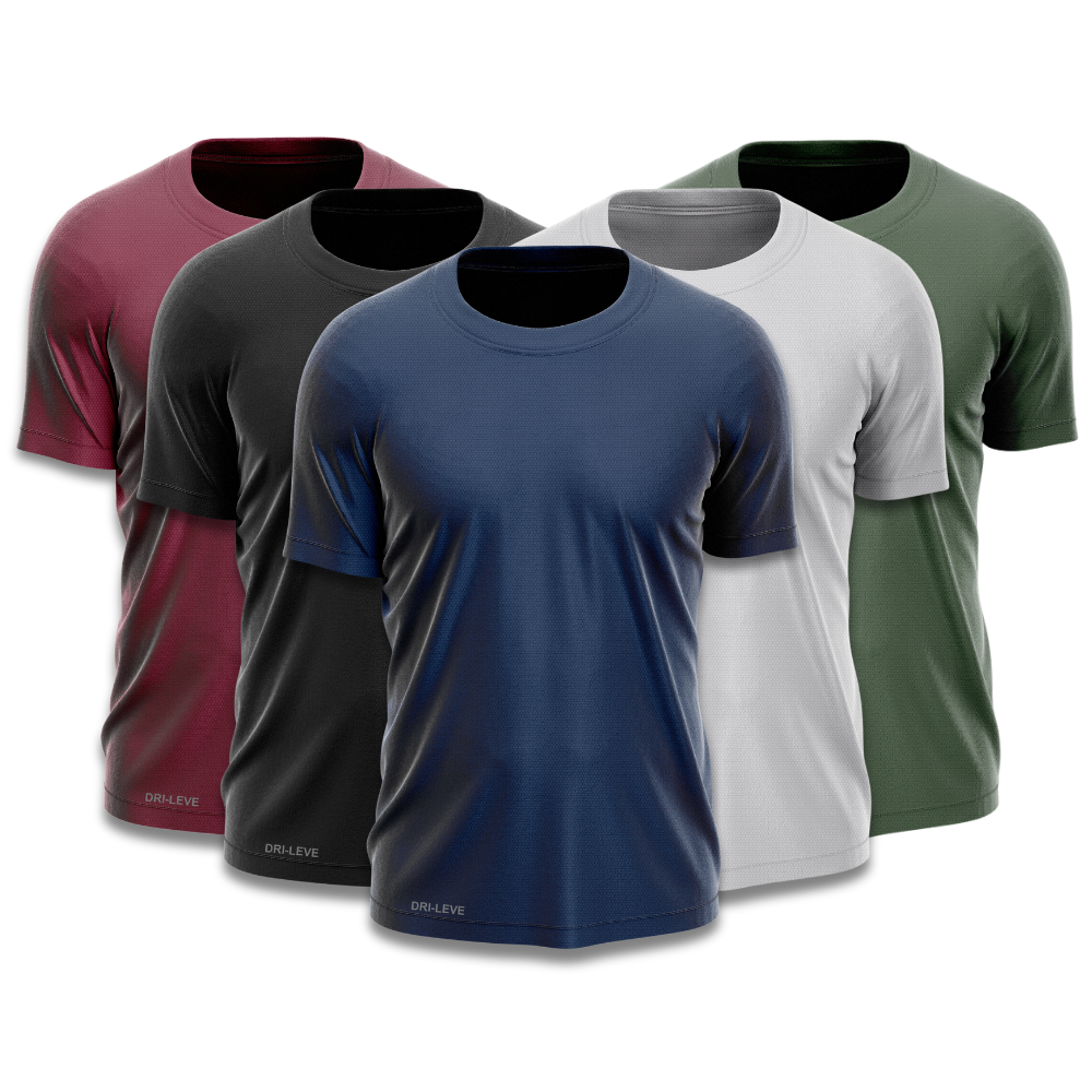 Kit 5 Camisetas Tecnológicas FitneSmart Masculinas - Promoção de Inverno