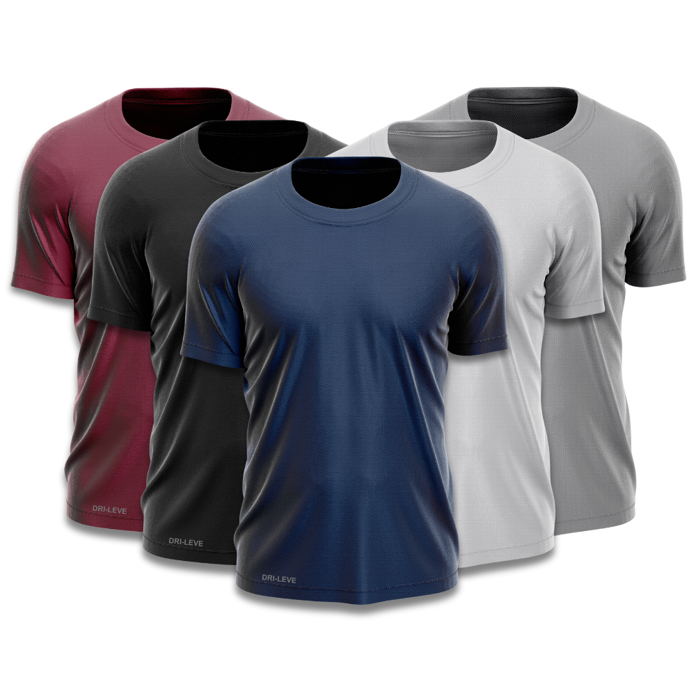 Kit 5 Camisetas Tecnológicas FitneSmart Masculinas - Promoção de Inverno