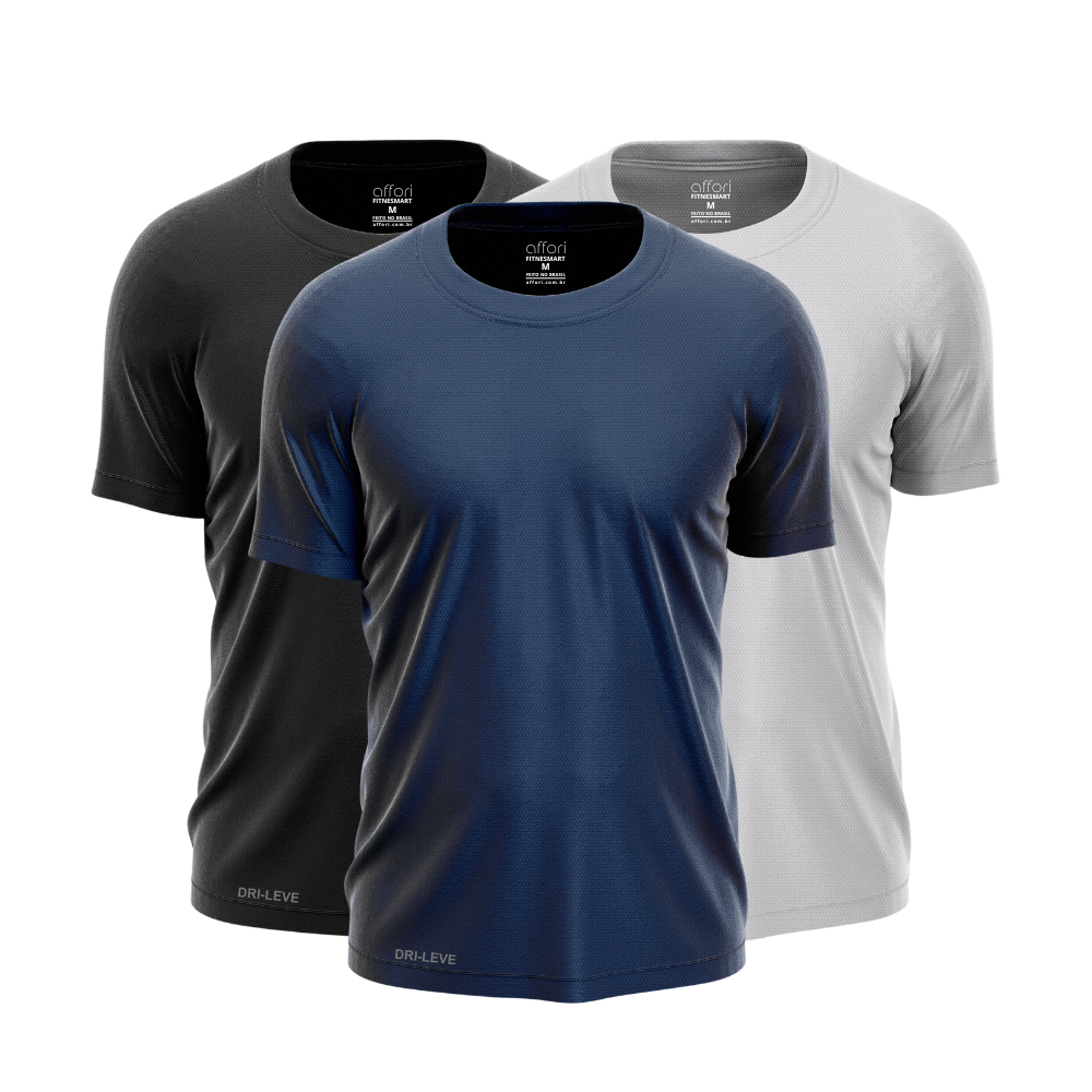 Kit 3 Camisetas Tecnológicas Antisuor - FitneSmart