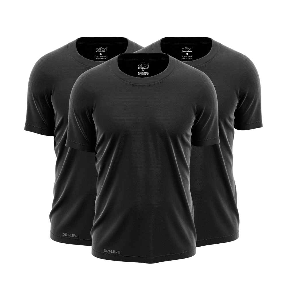 Kit 3 Camisetas Tecnológicas Antisuor - FitneSmart