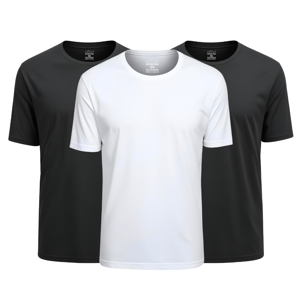 Kit 3 Camisetas Tecnológicas Affori One Ice Touch - Mês do Cliente