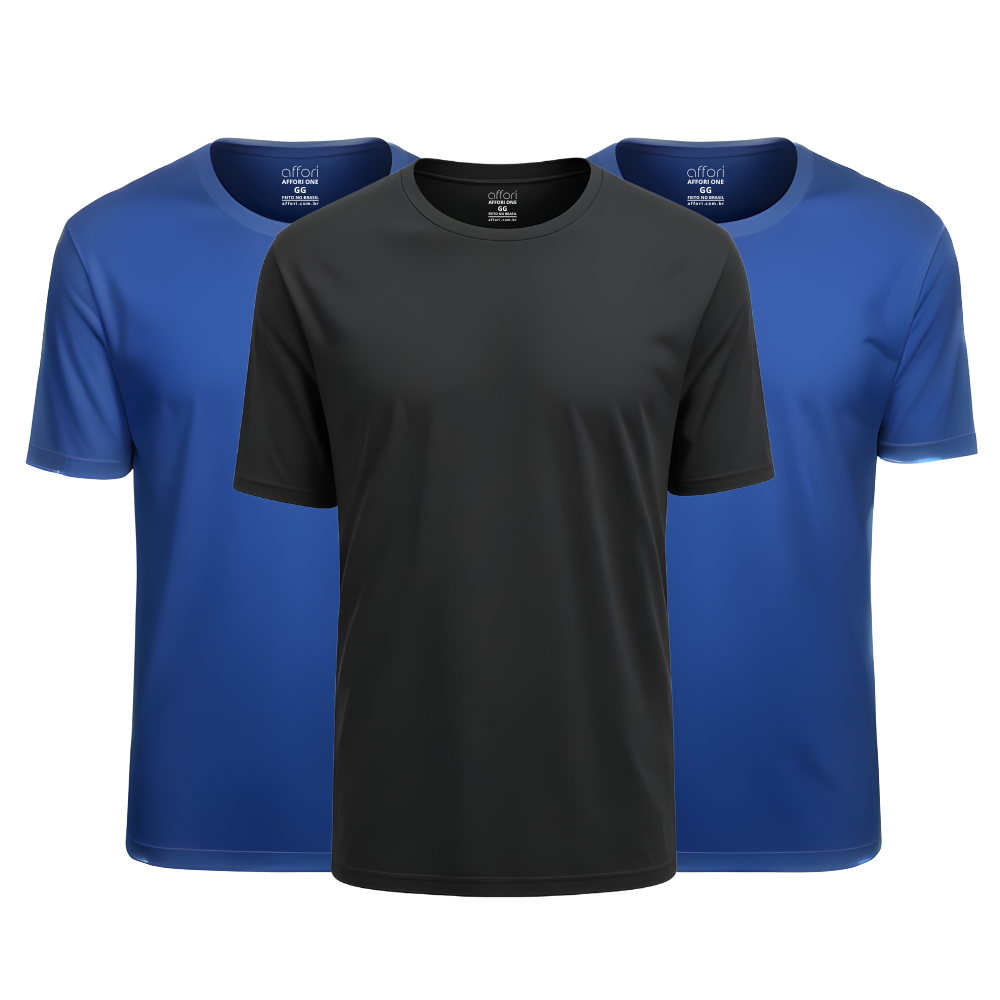 Kit 3 Camisetas Tecnológicas Affori One Ice Touch - Promoção de Inverno