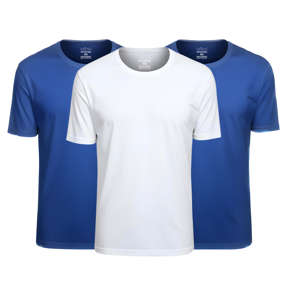 Kit 3 Camisetas Tecnológicas Affori One Ice Touch - Promoção de Inverno