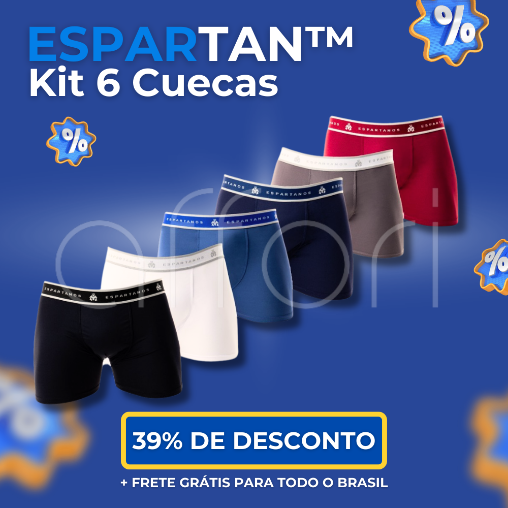Kit 6 Cuecas Tecnológicas Espartan™ - Boxer Micro Fibra