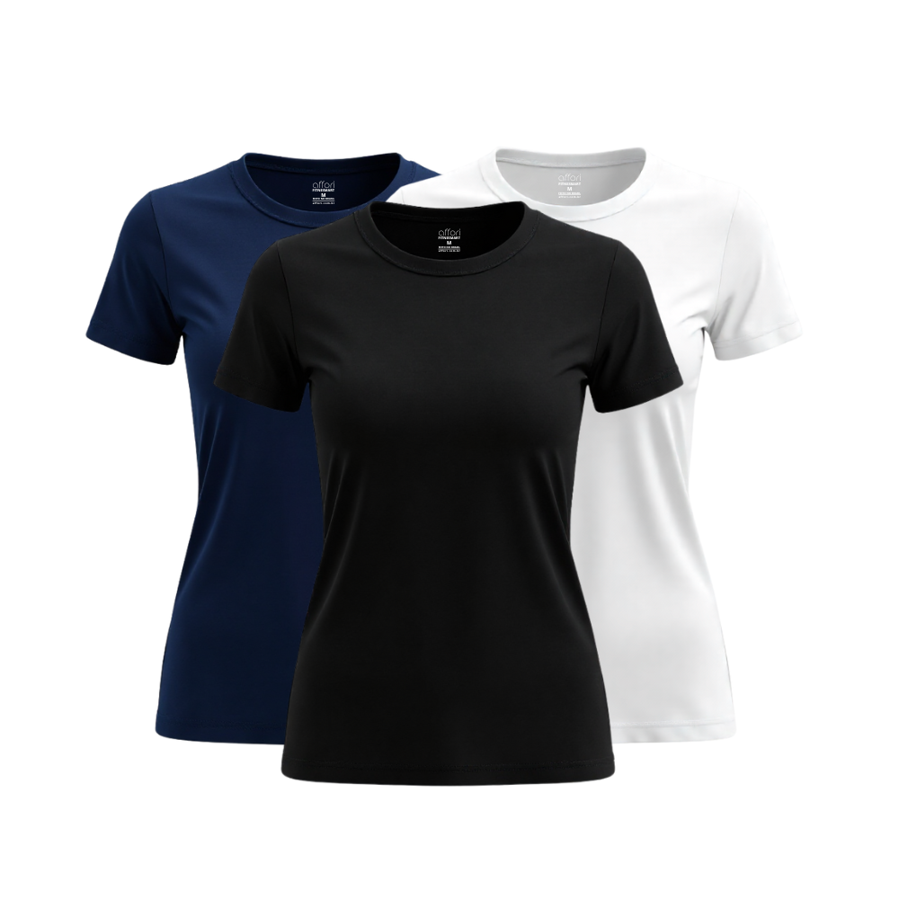 Kit 3 Camisetas tecnológicas Feminina Icetouch - Toque Gelado & Anti Odor