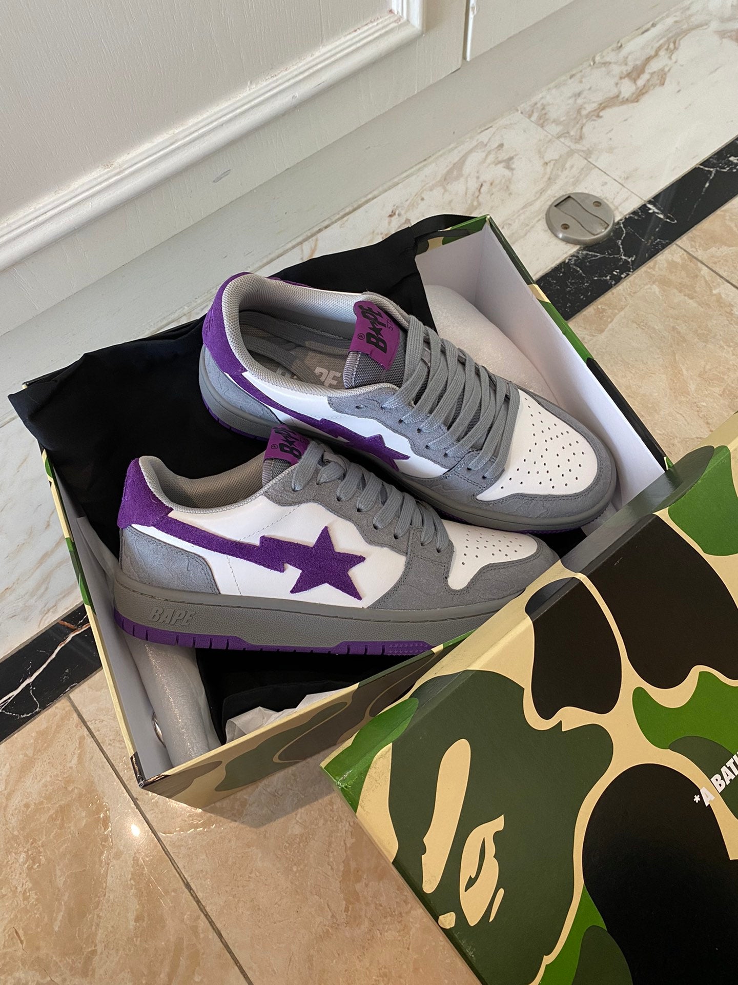 BAPE 'MIST GREY ROYAL PURPLE'