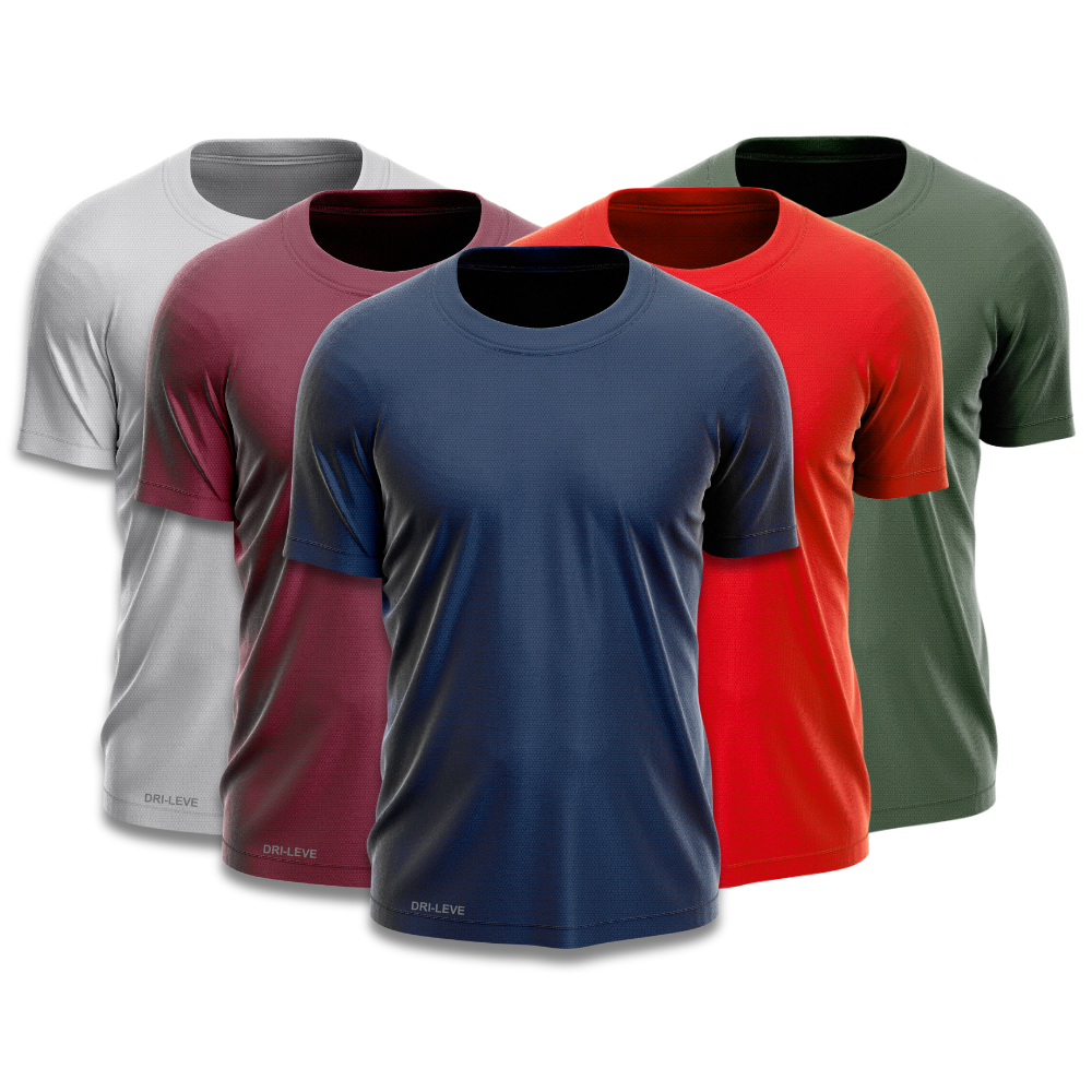 Kit 5 Camisetas Tecnológicas FitneSmart Masculinas - Promoção de Inverno