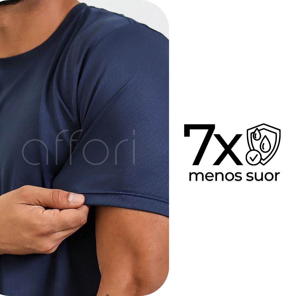 Kit 5 Camisetas Tecnológicas Masculinas FitneSmart - Anti-Suor
