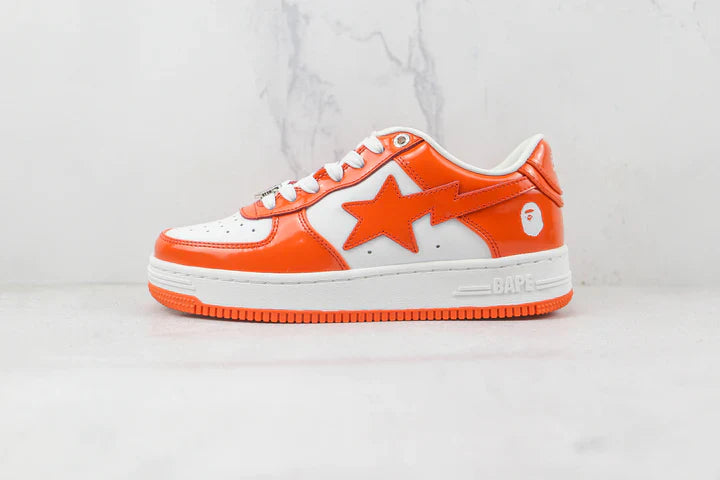 BAPE STA 'LEATHER ORANGE WHITE'