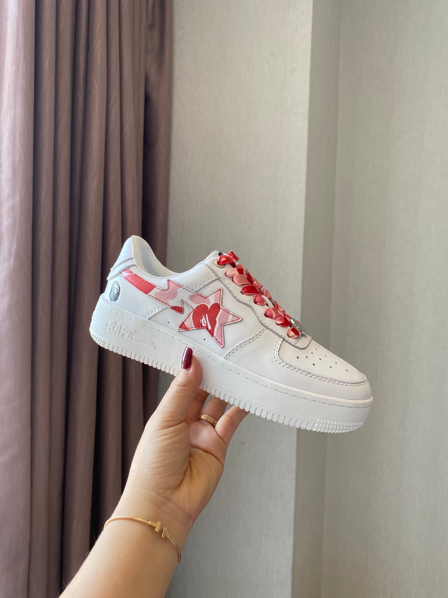 BAPE 'LOW ABC CAMO WHITE PINK'