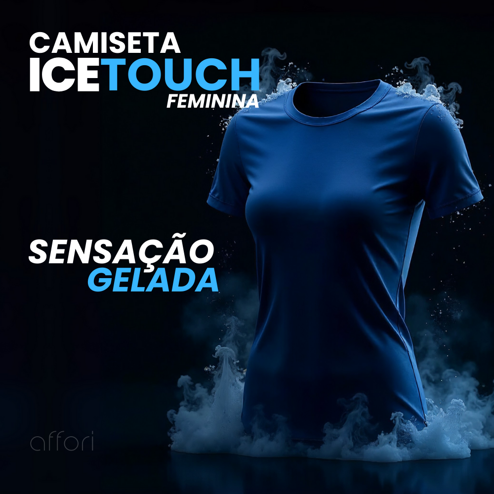 Camiseta Tecnológica Feminina Icetouch - Toque Gelado & Anti Odor