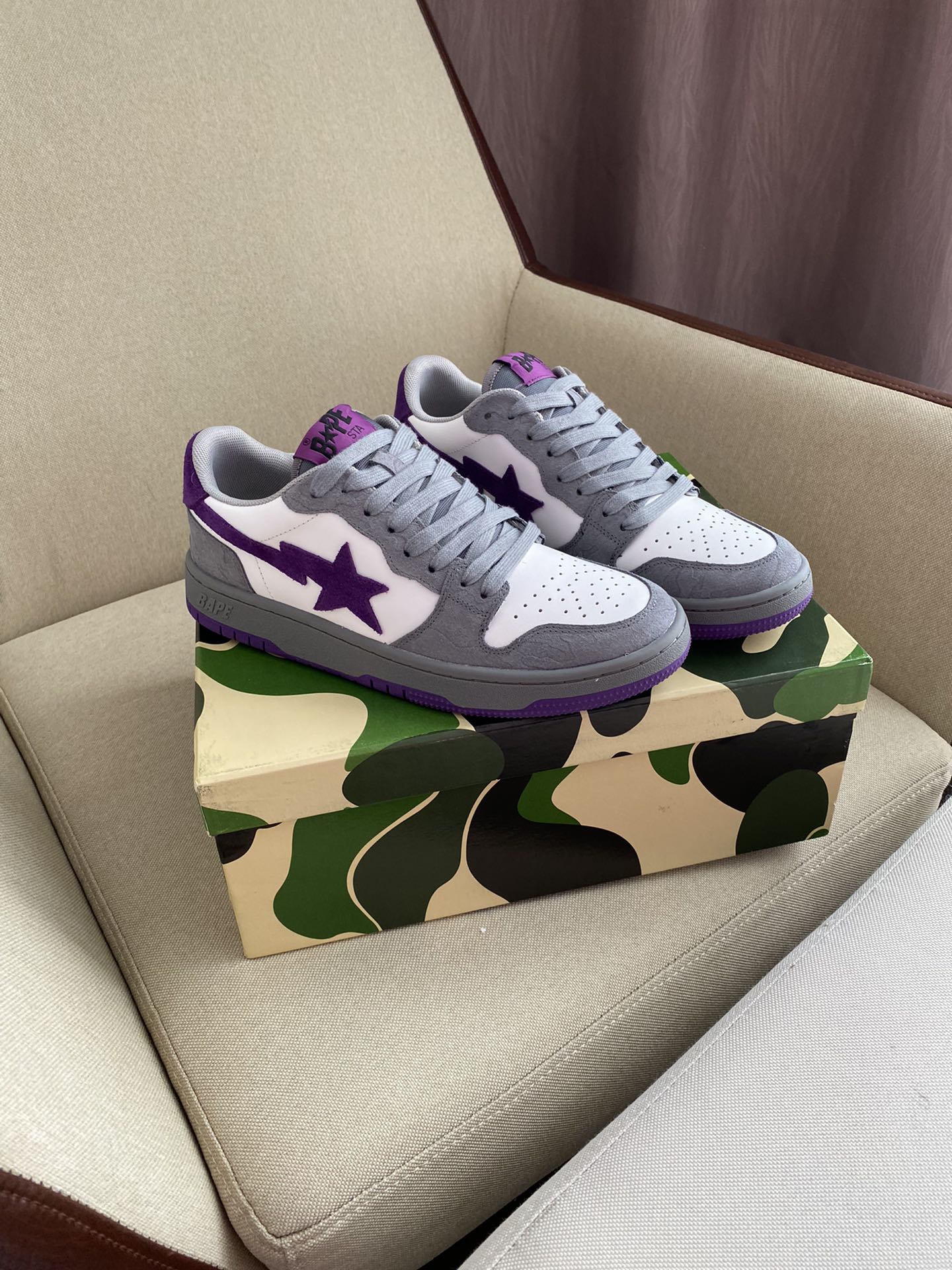 BAPE 'MIST GREY ROYAL PURPLE'