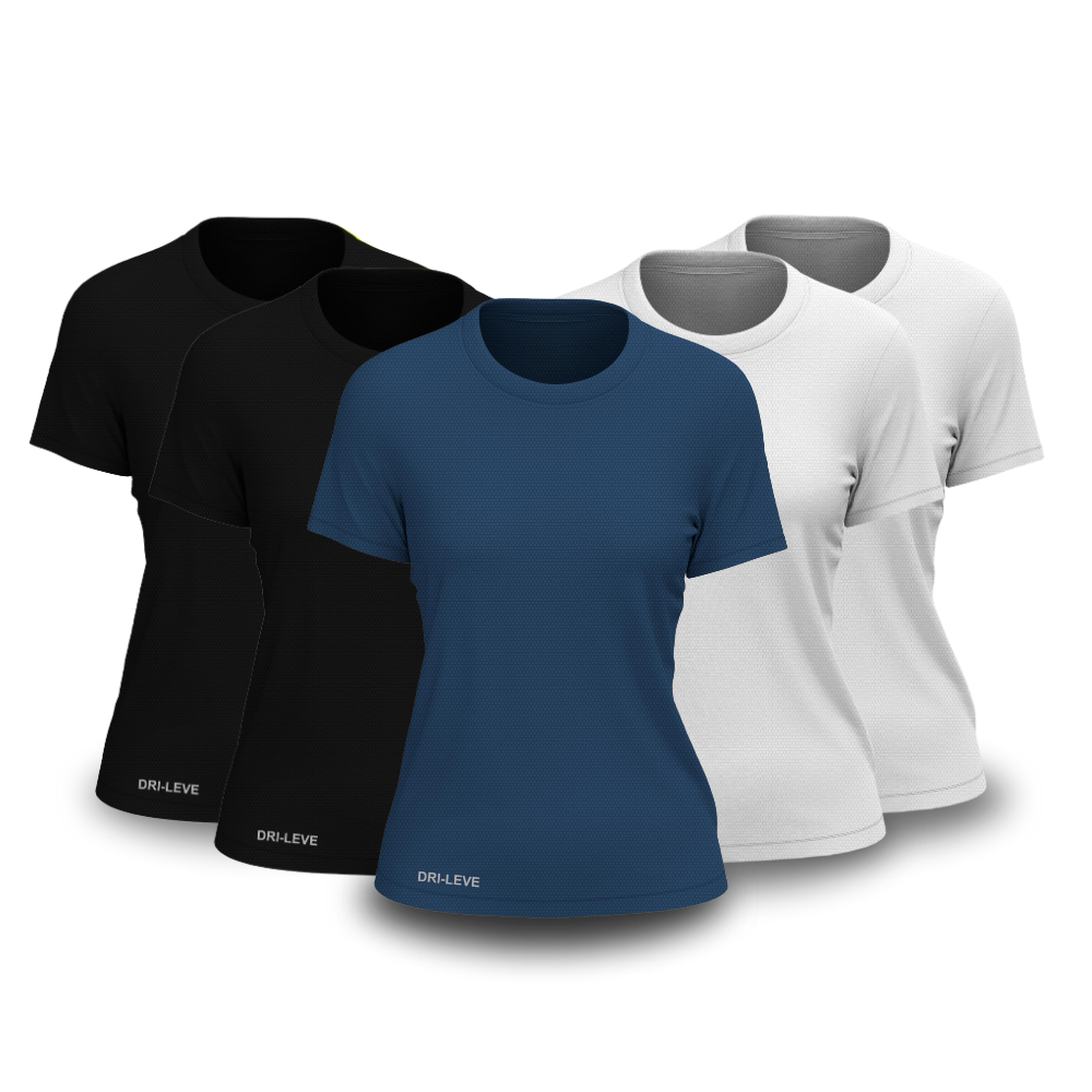 Kit 5 Camisetas Femininas Fitnesmart - Promoção de Inverno