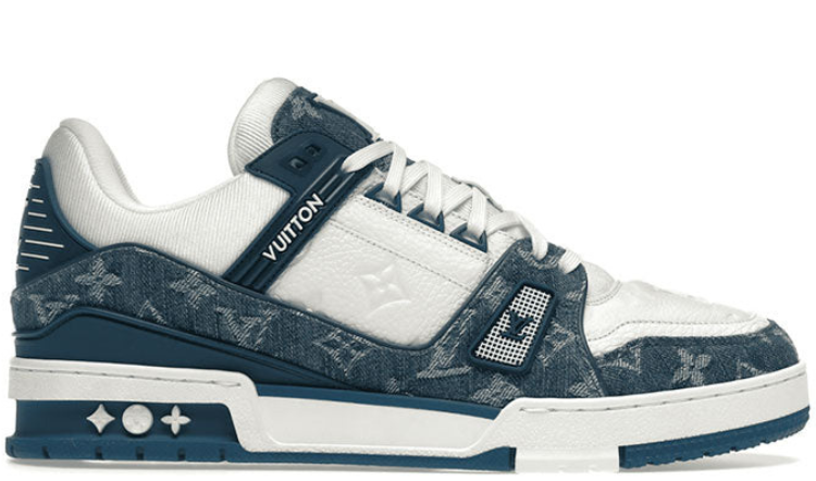 Louis Vuitton LV Trainer Monogram Denim White Blue
