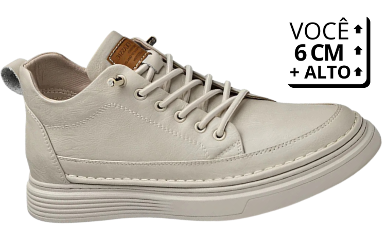 Tênis Casual Summit - Aumenta Altura 6cm - 'Beige'