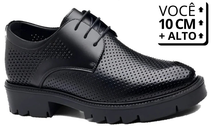 Sapato Social Stratto - Aumenta Altura 10cm