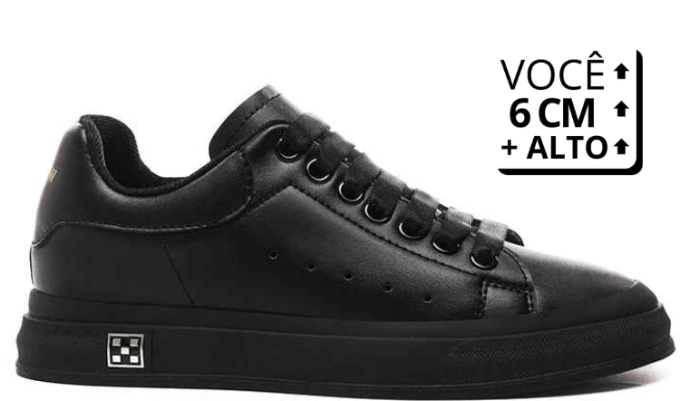 Tênis Casual BlackRise - Aumenta Altura 6cm 'Black'
