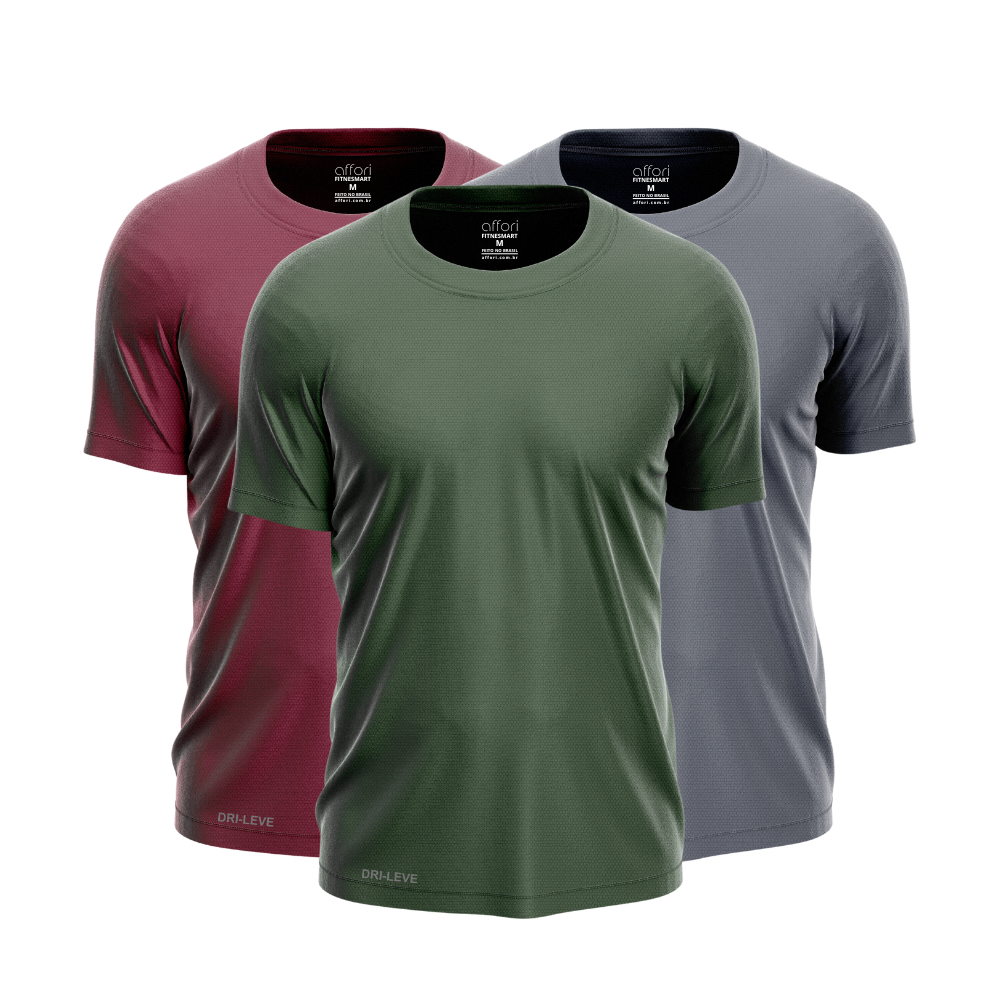 Kit 3 Camisetas Tecnológicas Antisuor - FitneSmart