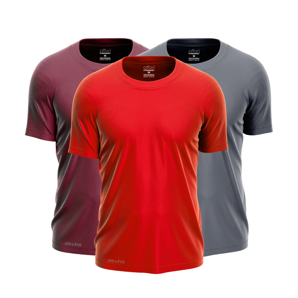 Kit 3 Camisetas Tecnológicas Antisuor - FitneSmart