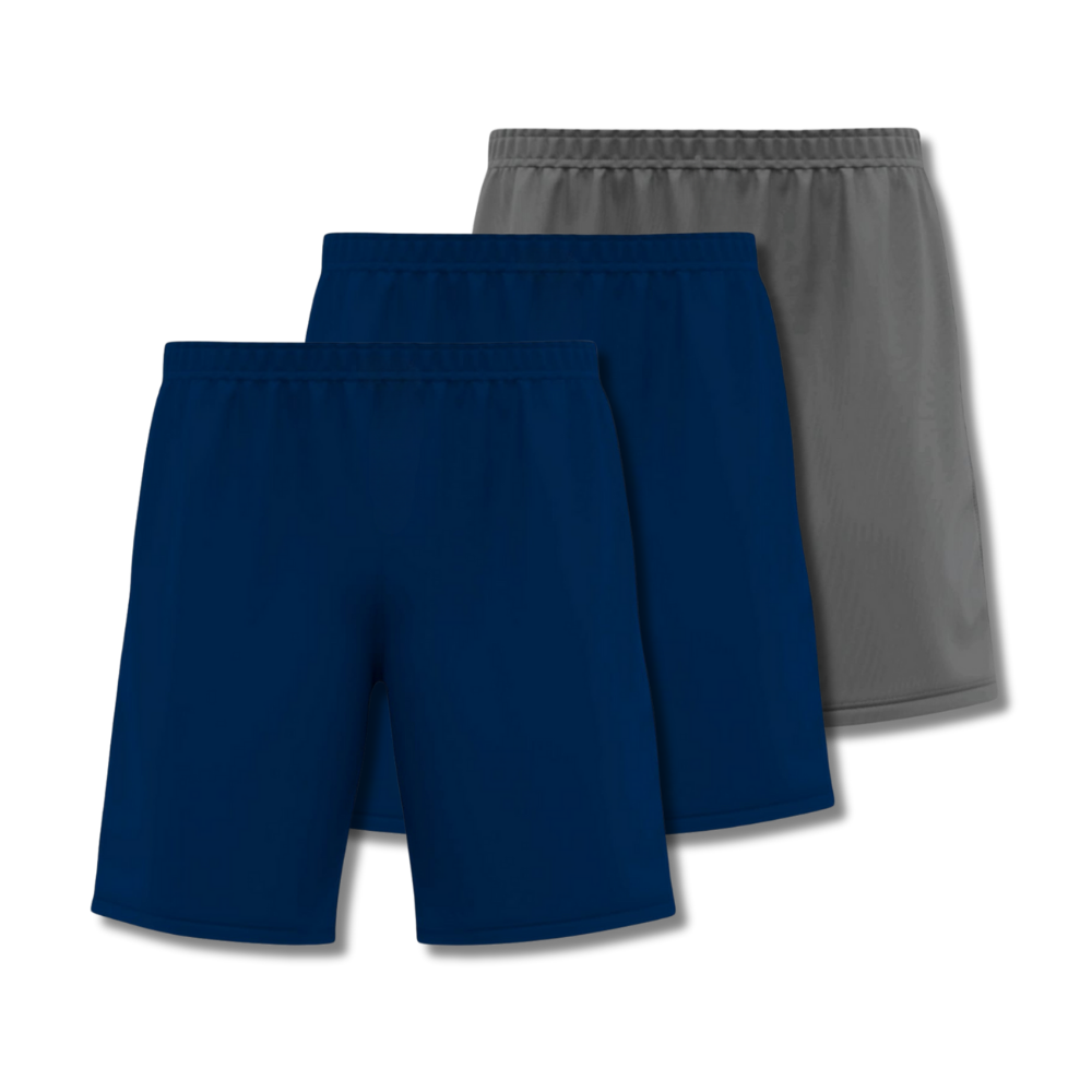 Kit 3 Shorts Masculinos Fitnesmart - Anti-Suor e Anti Odor