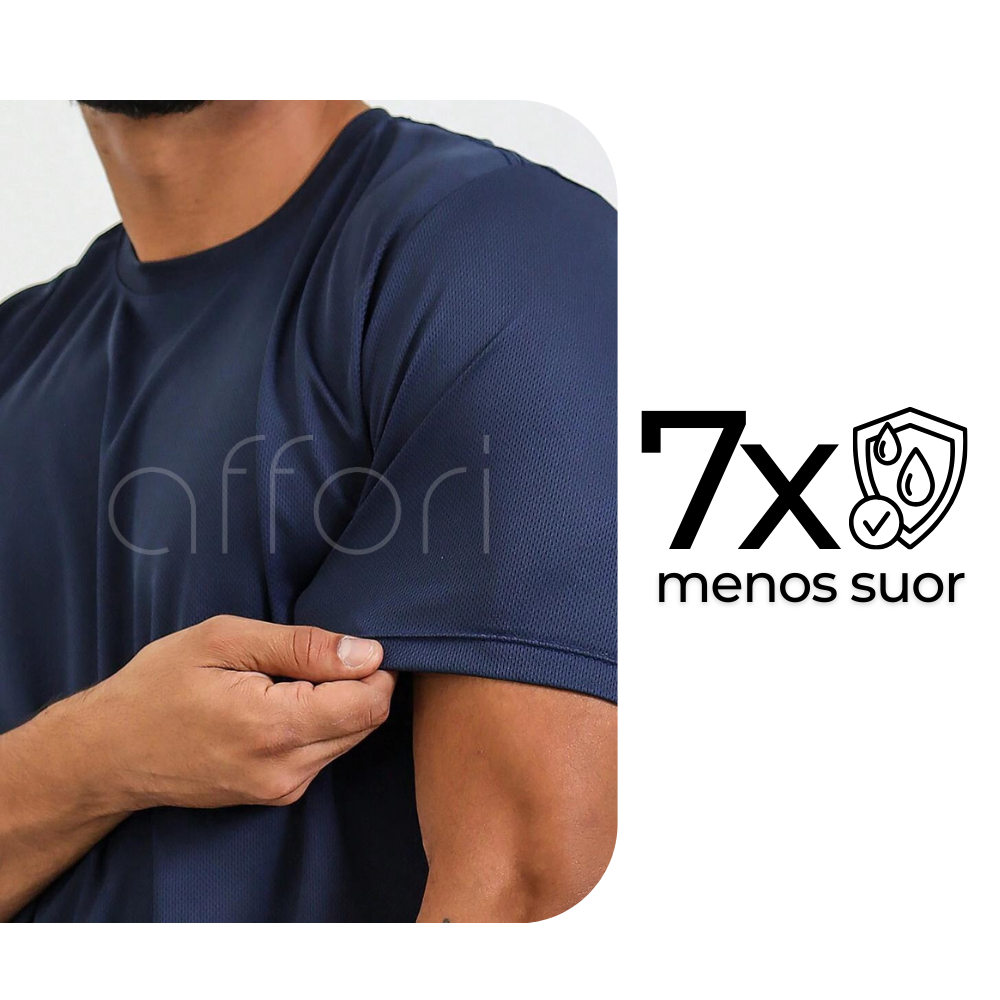 Kit 7 Camisetas Tecnológicas Fitnesmart - Anti Suor