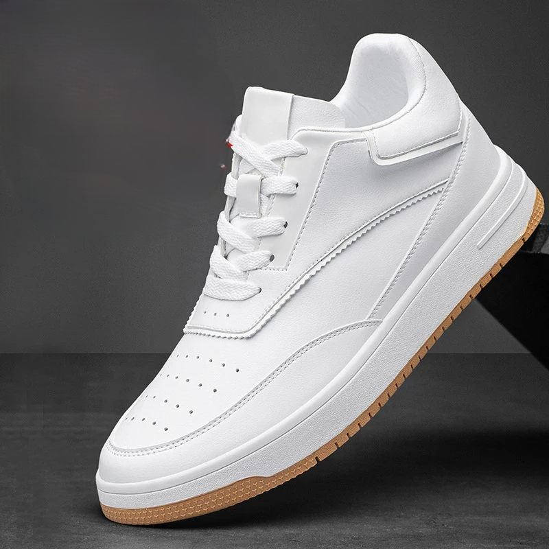 Tênis Casual Altro Boost - Aumenta Altura 10cm - Couro - Branco