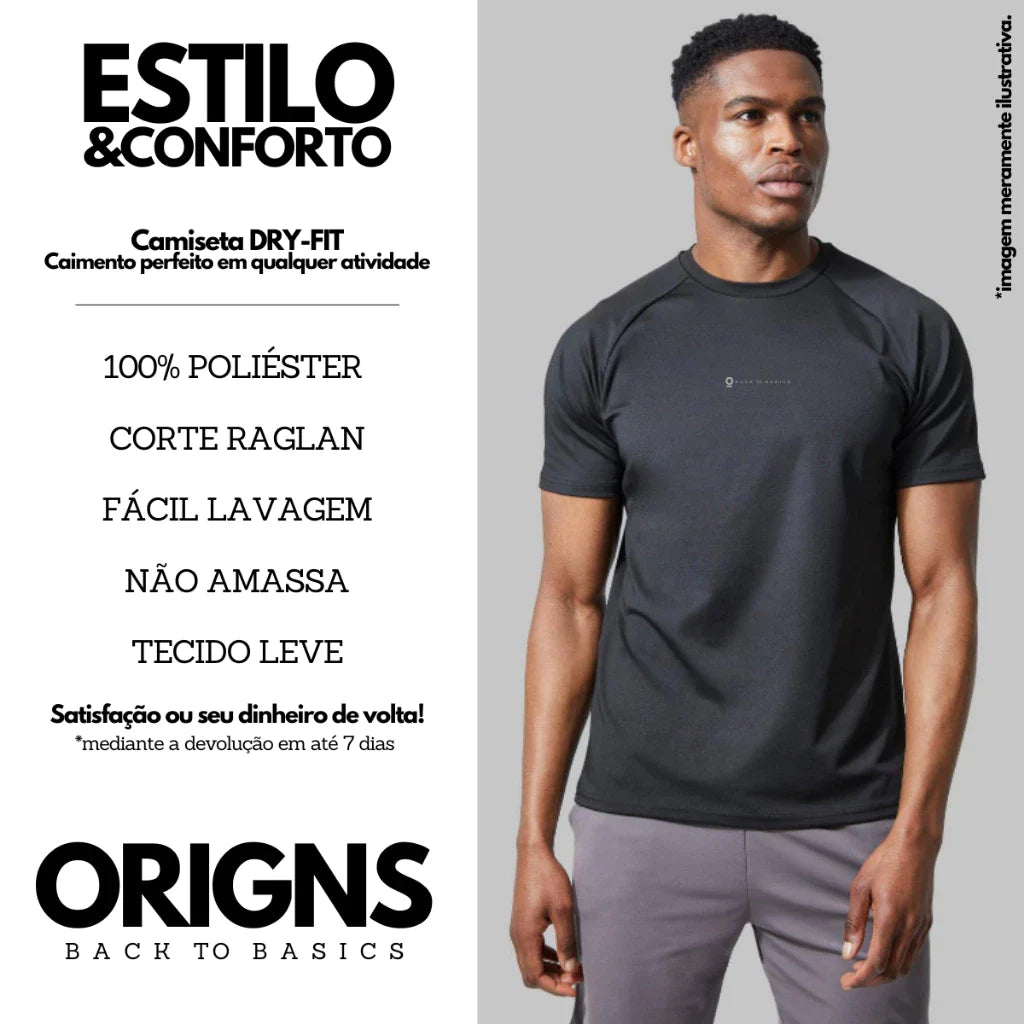 Kit 3 Camiseta Dry Fit Masculina