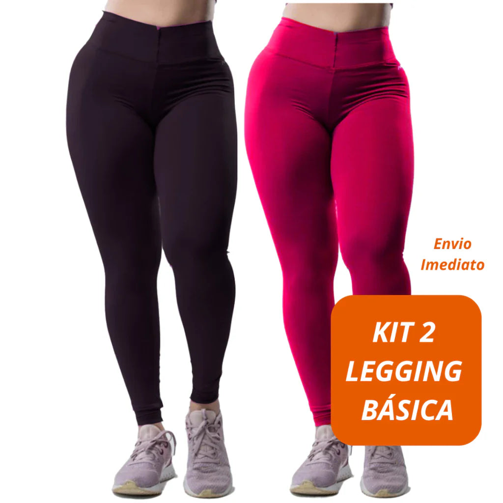 kit 2 Calça Legging Feminina Suplex + FRETE GRÁTIS.