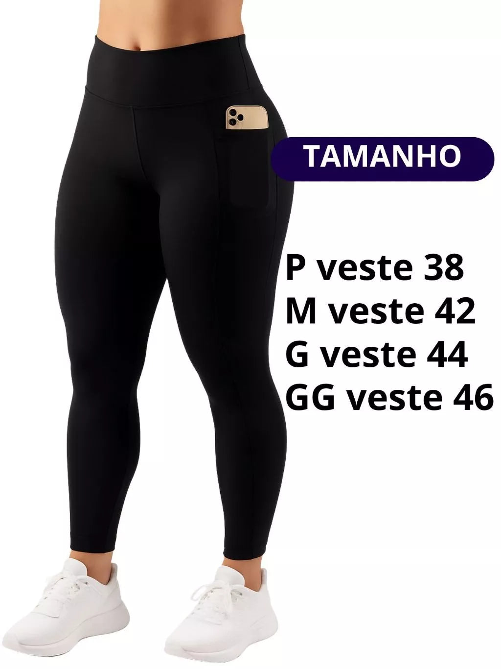 Calça Legging Feminina com Bolso Lateral + FRETE GRÁTIS.