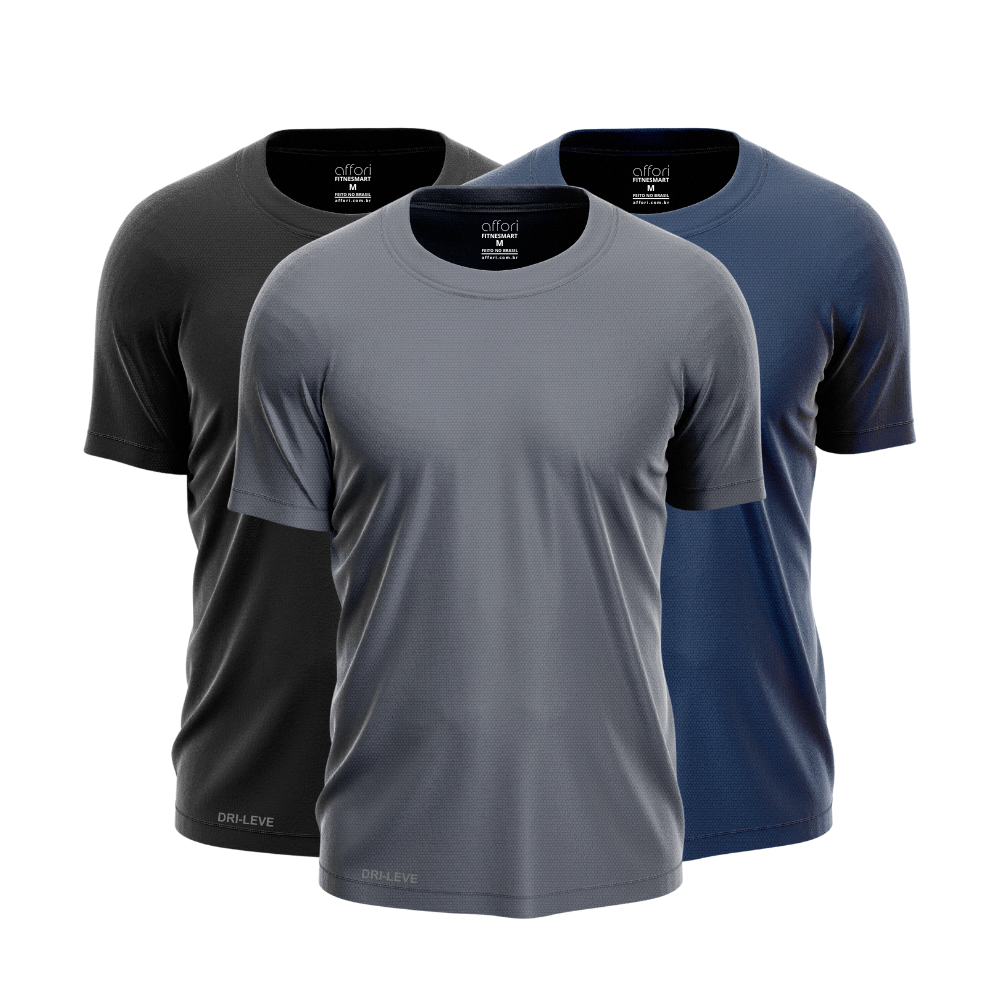 Kit 3 Camisetas Tecnológicas Antisuor - FitneSmart