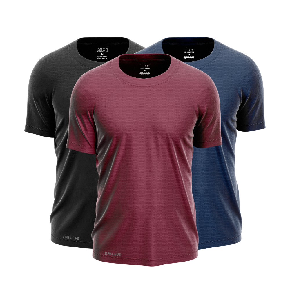 Kit 3 Camisetas Tecnológicas Antisuor - FitneSmart