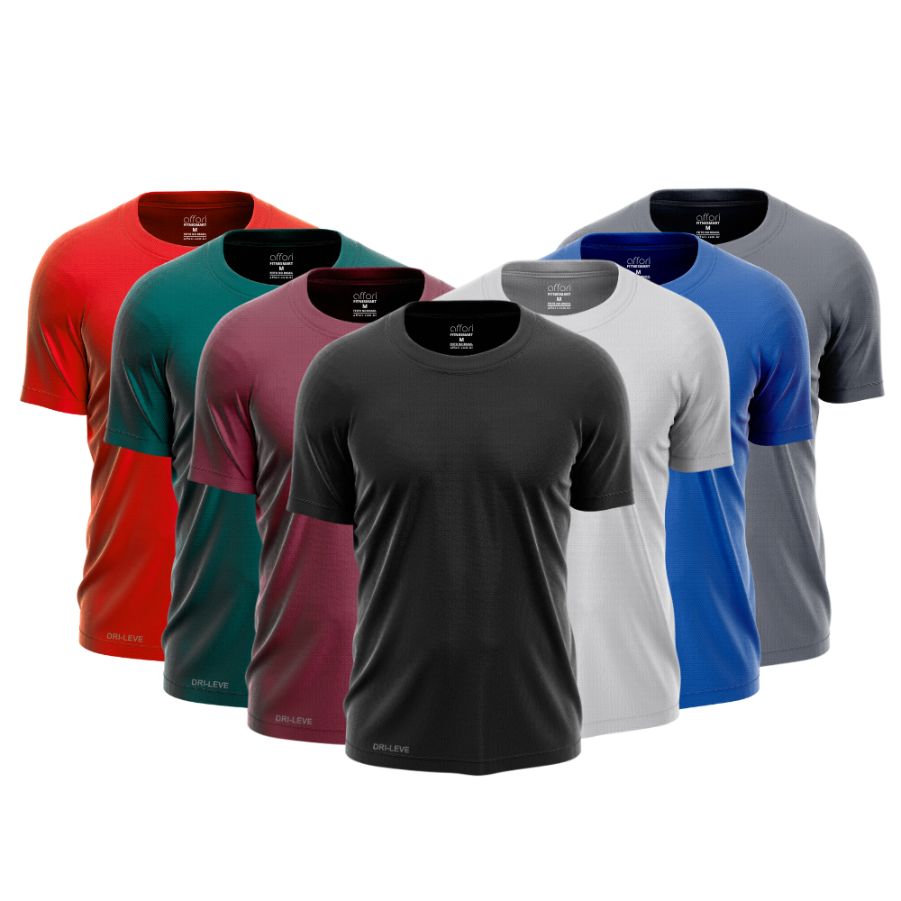 Kit 7 Camisetas Dry Fit Masculinas para Academia – Anti Suor