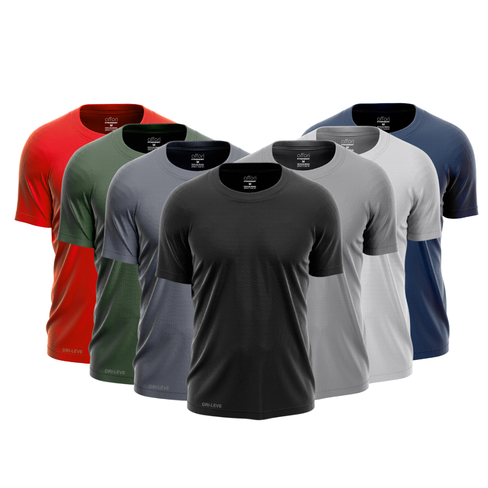 Kit 7 Camisetas Tecnológicas Fitnesmart - Anti Suor