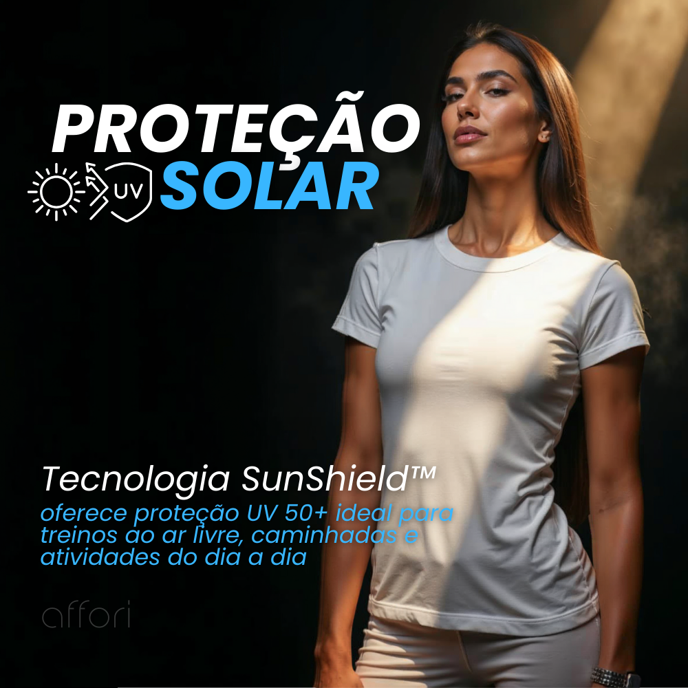 Camiseta Tecnológica Feminina Icetouch - Toque Gelado & Anti Odor