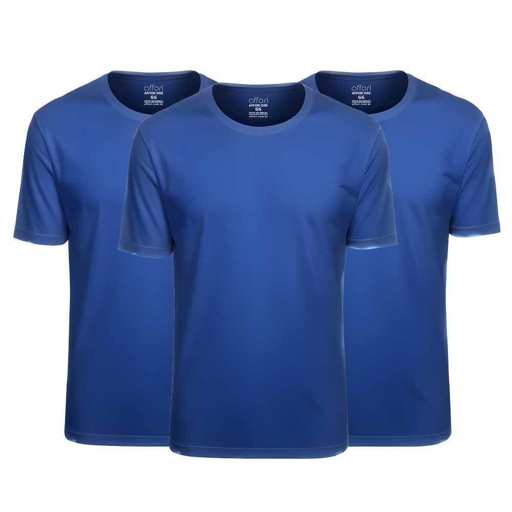 Kit 3 Camisetas Tecnológicas Affori One Ice Touch - Mês do Cliente