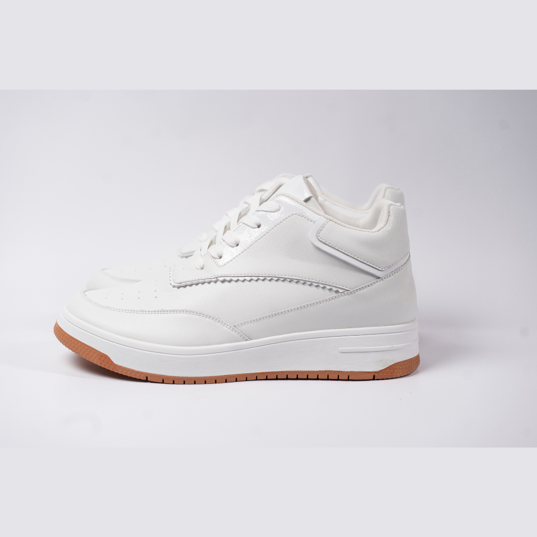 Tênis Casual Altro Boost - Aumenta Altura 10cm - Couro - Branco