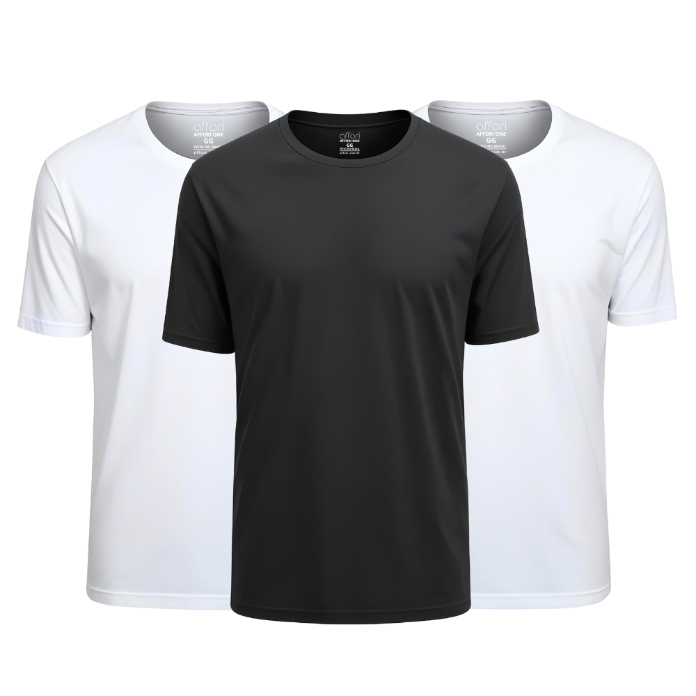 Kit 3 Camisetas Tecnológicas Affori One Ice Touch - Promoção de Inverno