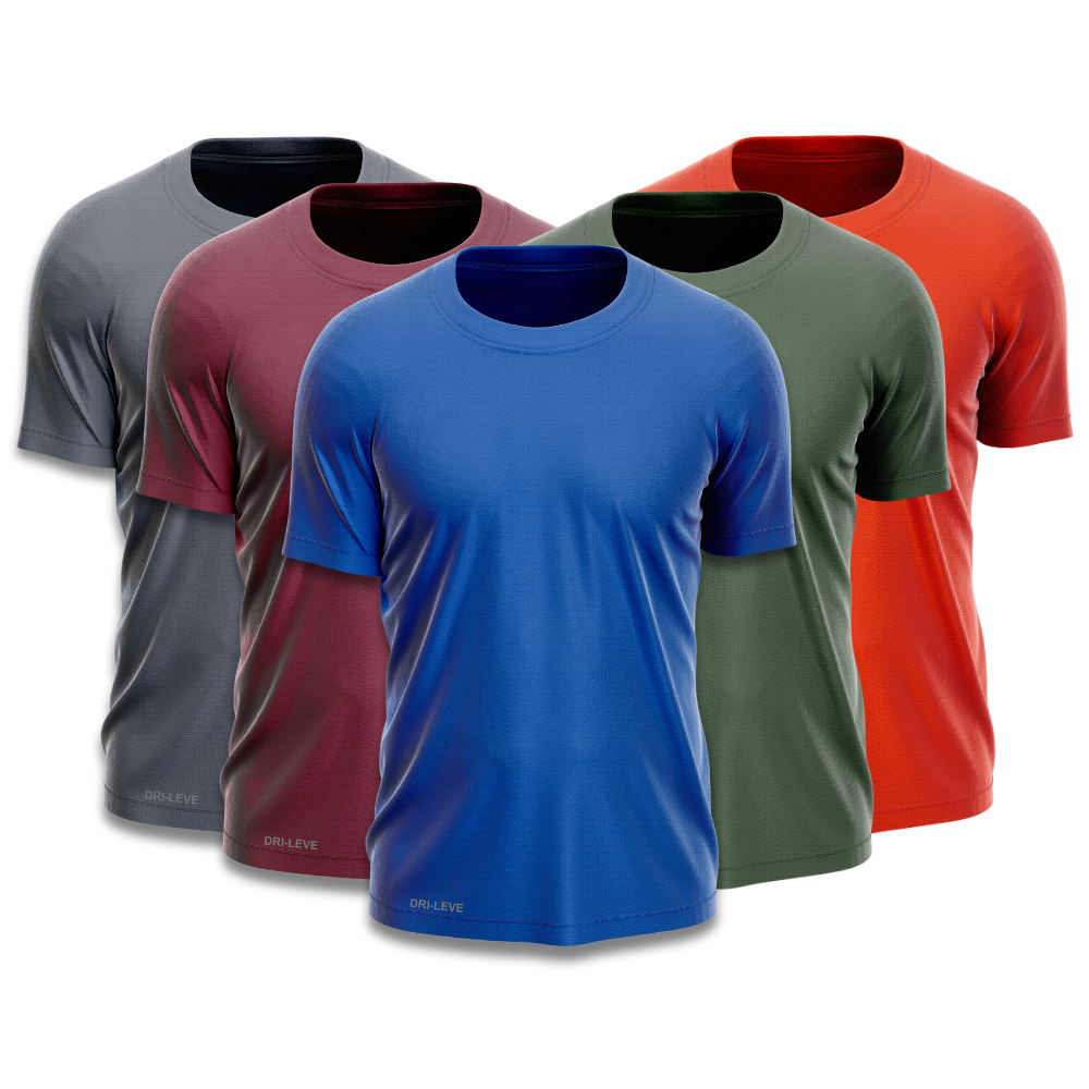 Kit 5 Camisetas Tecnológicas FitneSmart Masculinas - Promoção de Inverno