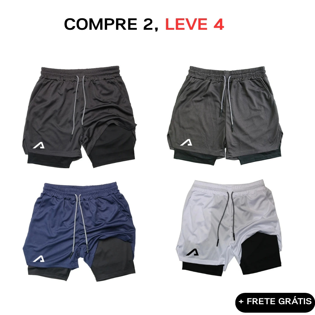 kit 4 Bermudas Academia Masculinas Alpha ProFit  [COMPRE 2 LEVE 4]