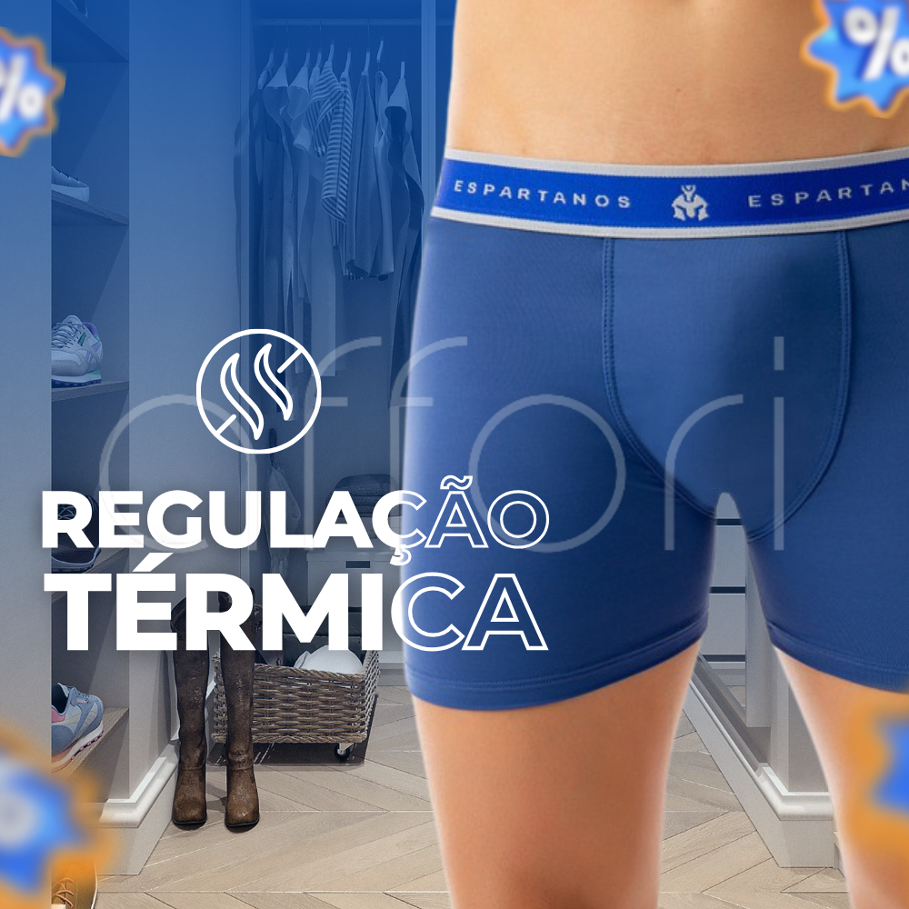 Kit 6 Cuecas Tecnológicas Espartan™ - Boxer Micro Fibra