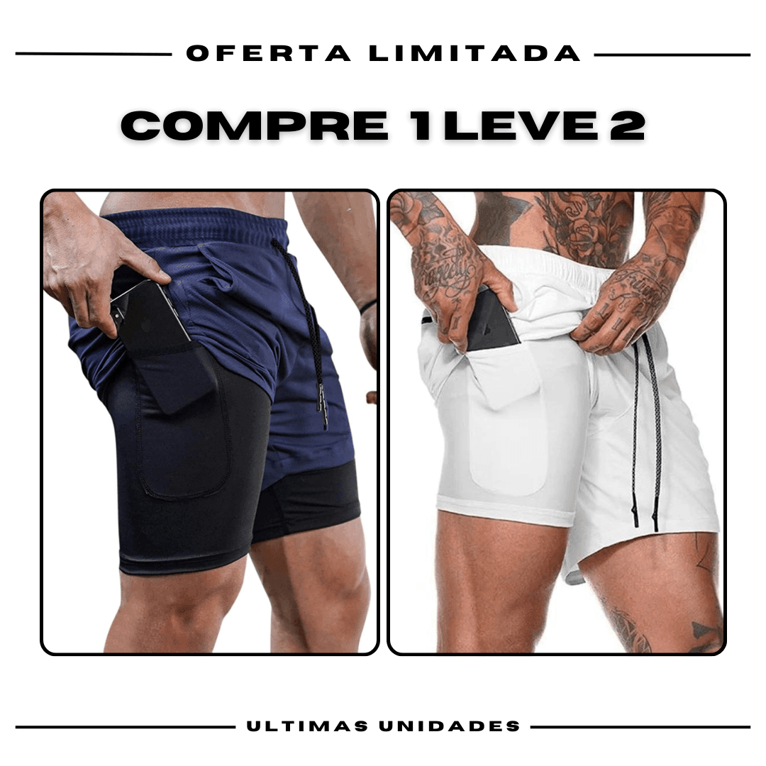 kit 2 Bermudas Academia Masculinas Fila ProFit [COMPRE 1 LEVE 2]
