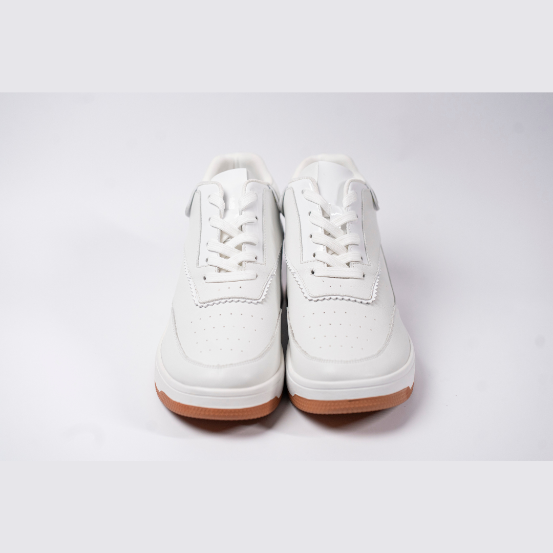 Tênis Casual Altro Boost - Aumenta Altura 10cm - Couro - Branco