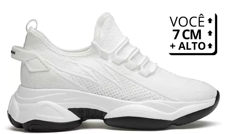 Tênis Casual Gravix  - Aumenta Altura 7cm - 'White'