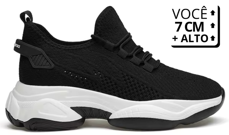 Tênis Casual Gravix  - Aumenta Altura 7cm - 'Black'