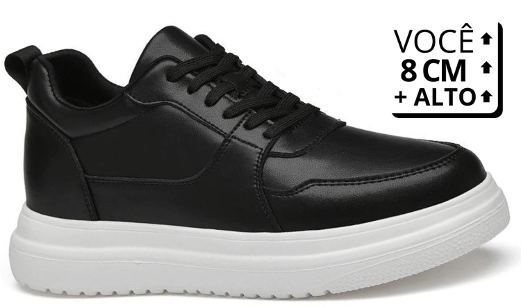 Tênis Casual Axis - Aumenta Altura 8cm 'Black'