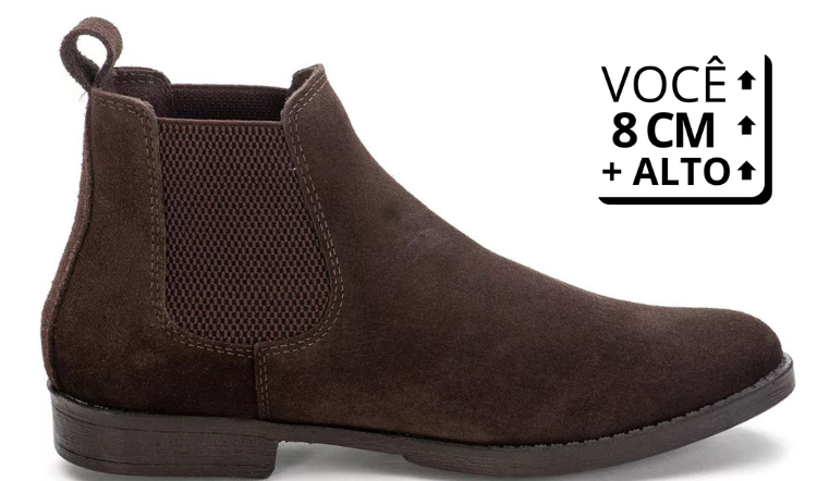 Bota Elevatto - Aumenta Altura 8cm - 'Brown'