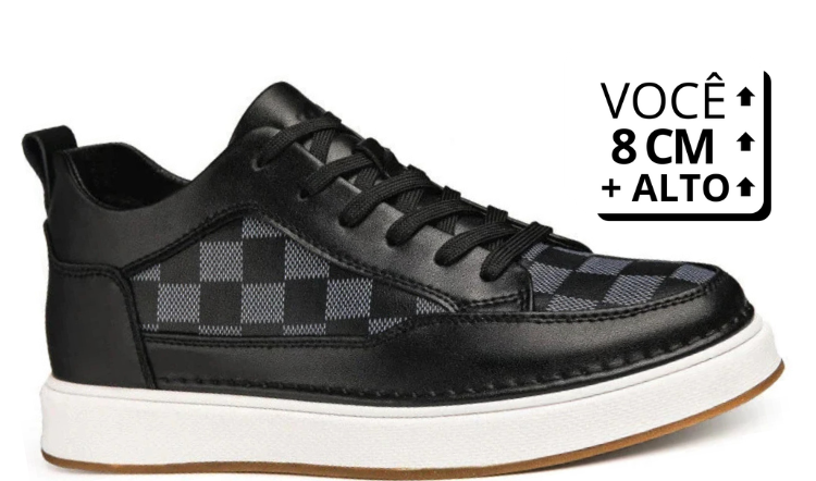 Tênis Casual Urban Lift - Aumenta Altura 8cm 'Black'