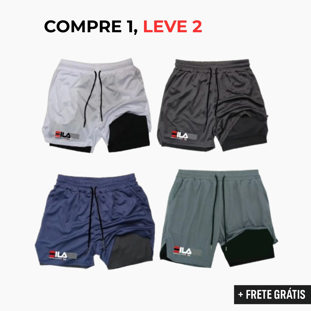 kit 2 Bermudas Academia Masculinas Fila ProFit [COMPRE 1 LEVE 2]