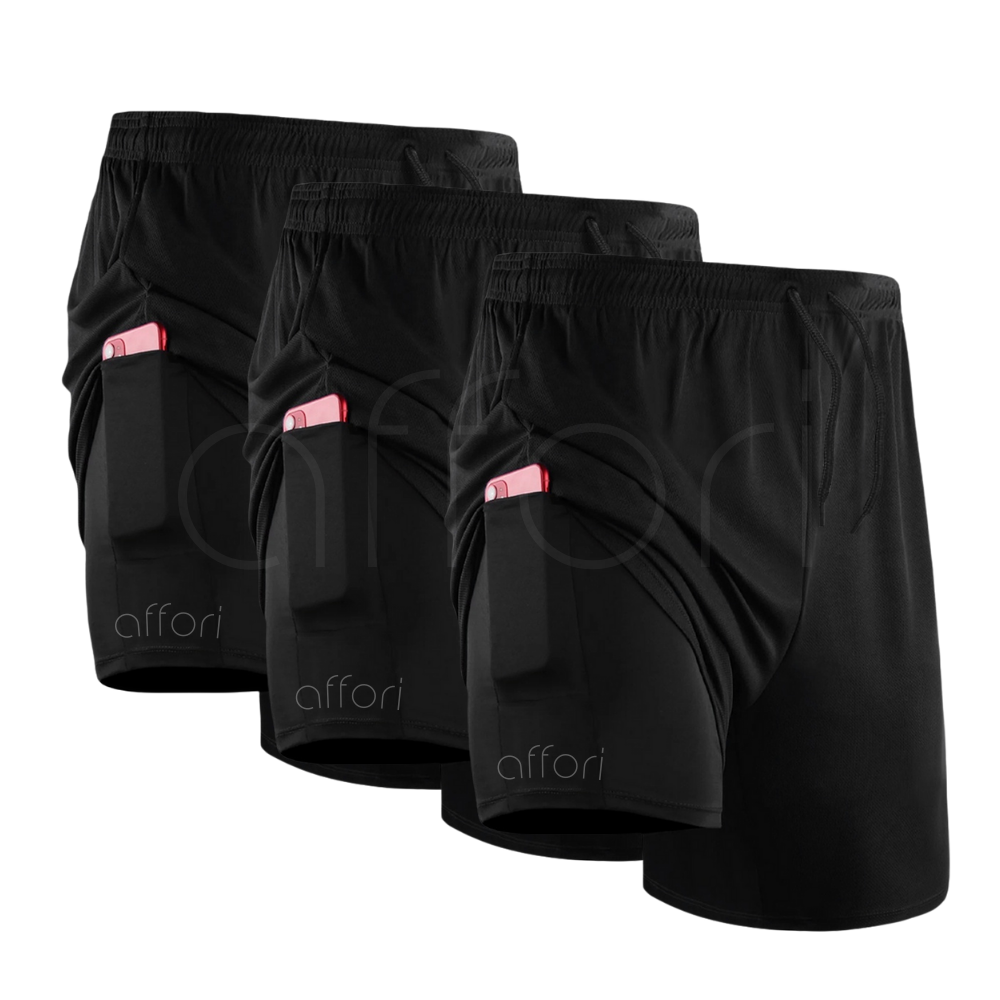 Pague 2 Leve 3 - Shorts Compressão 2 em 1 Affori Tight