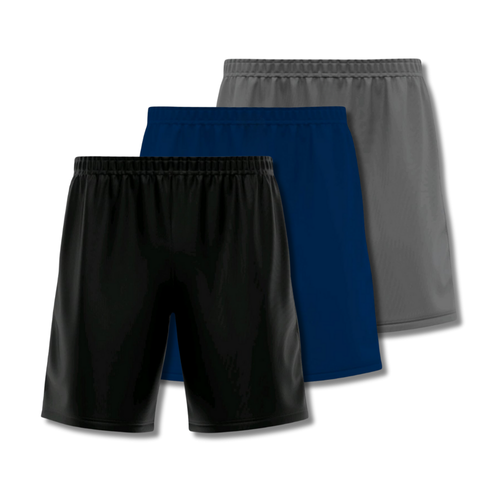 Kit 3 Shorts Masculinos Fitnesmart - Anti-Suor e Anti Odor